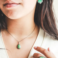 Turquoise Five Spring Leaves Studs