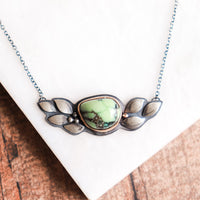 Variscite Poseidon + Leaves Necklace