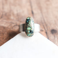 Size 7 | Variscite Poseidon + Gold Ring