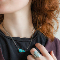 Size 9.5 | Sandhill Turquoise & Heart Cutout Ring