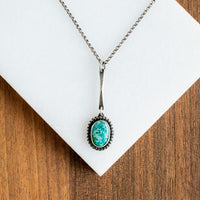 Turquoise Bar Drop Necklace
