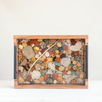 13x9 Small Rectangle Tray | Michigan Stones in Resin