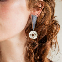 Grape Agate Western Stud Earrings