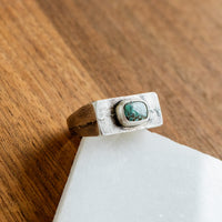 Size 9 | New Lander Variscite Cast Signet Ring