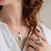 Size 9 | New Lander Variscite Cast Signet Ring