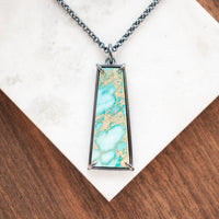 Sea Sediment Jasper Rectangle Necklace