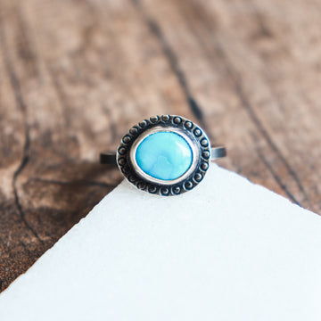 Size 6.75-7 | Turquoise Circles Setting Ring