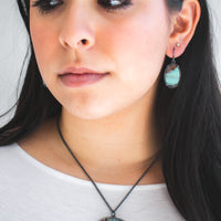 Confetti Chrysocolla 14k Clear Round Necklace
