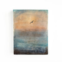 Ocean Sunset | 6x8 Encaustic