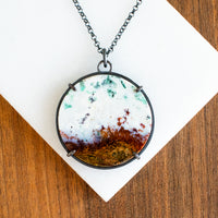Round Opalized Petrified Wood Necklace
