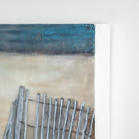 Lakefront Fence | 6x8 Encaustic