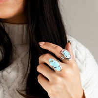 Size 6.75 | Golden Hills Turquoise Art Deco Ring