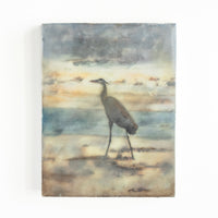 Heron | 6x8 Encaustic