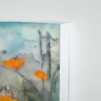Poppies Orange | 6x8 Encaustic