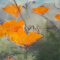 Poppies Orange | 6x8 Encaustic