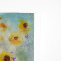 Yellow Wildflowers | 6x8 Encaustic