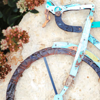 Turquoise Road Bike | Original Metal Sculpture