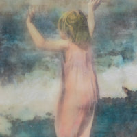 Child On Shore | 6x8 Encaustic