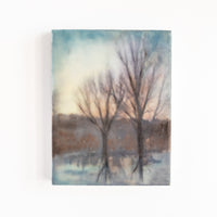 Reflection Trees | 6x8 Encaustic