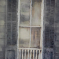 NOLA Window | 6x8 Encaustic