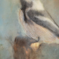 Chickadee | 6x8 Encaustic