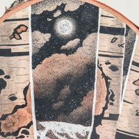 Three Birch Trees | Drawing on Wood