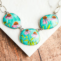 Echinacea Triptych Necklace