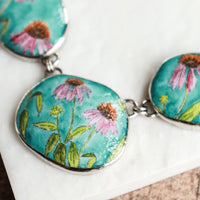 Echinacea Triptych Necklace