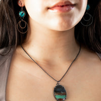 Shattuckite Chrysocolla Rings Earrings