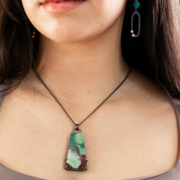 Trapezoid Opalized Petrified Wood Necklace