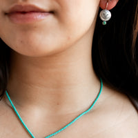 Barn Owl Earrings with Turquoise