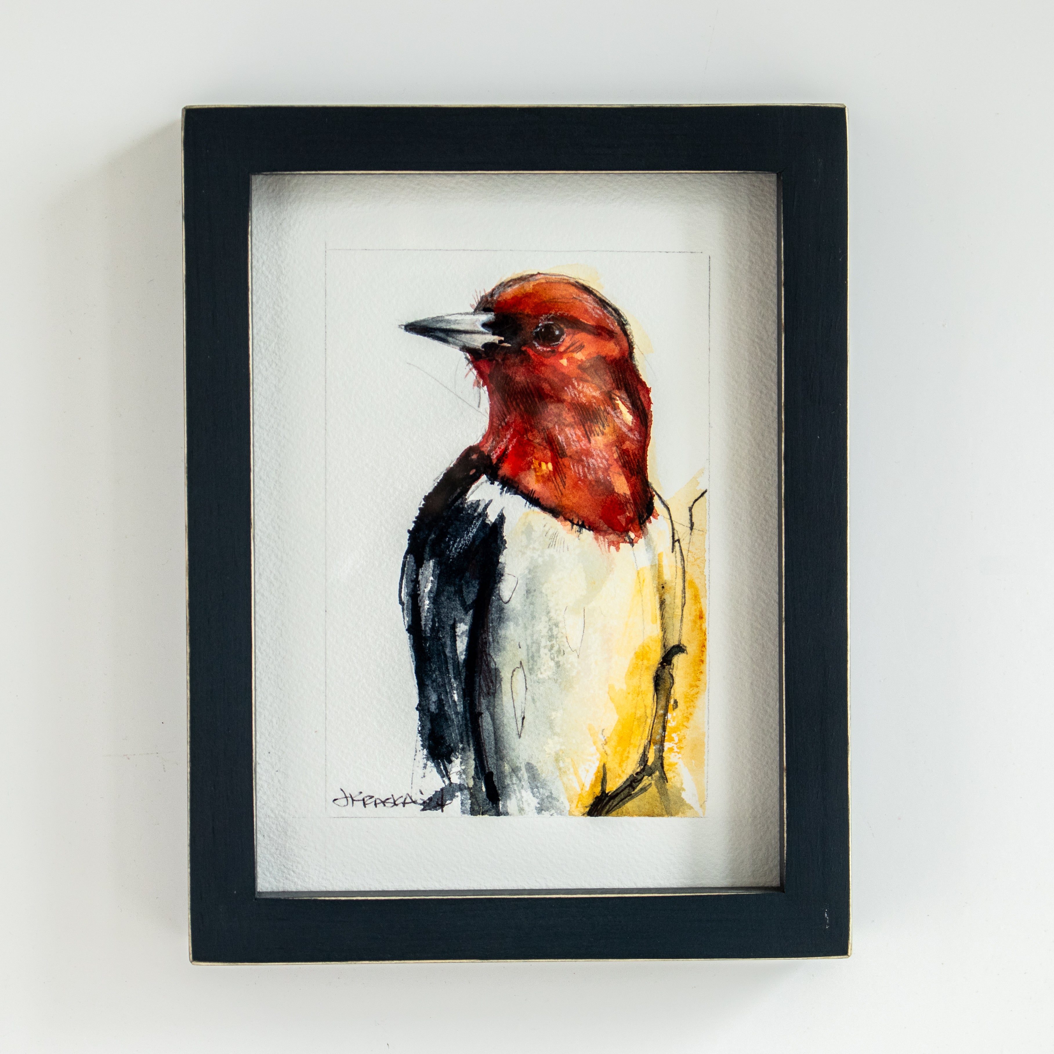 Jennifer Kraska | Red Headed Woodpecker | 7x9 – The Artisan's Bench