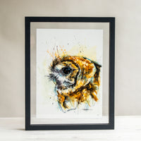 Barn Owl Watercolor | 12x15