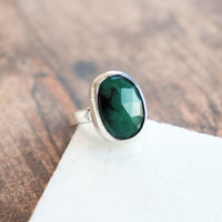 Size 4.25 | Emerald Simple Ring No.1