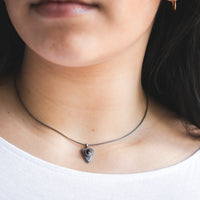Garnet Anchor Necklace