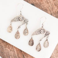 Owl + Teardrops Earrings
