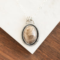 Small Petoskey Oval Necklace