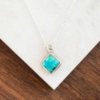 Square Turquoise Necklace