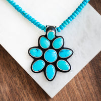 Sonoran Rose & Blue Ridge Turquoise Earth & Sky Necklace
