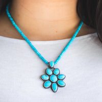 Sonoran Rose & Blue Ridge Turquoise Earth & Sky Necklace