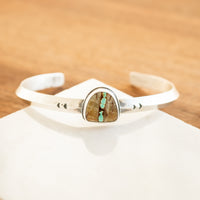 Half Moon Royston Ribbon Turquoise Cuff