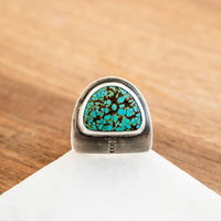 Size 7 | Half Moon Catalina Blue Turquoise Ring