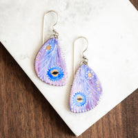 Moth Wings Earrings - Purple