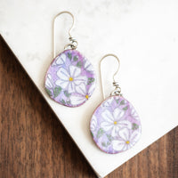 White Flowers Small Earrings