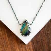 Rainbow Moonstone Quartz Crown Necklace