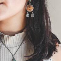 Sonoran Turquoise + River Jasper Earrings