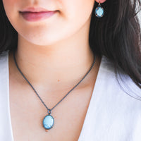 Golden Hill Turquoise Rose Gold Earrings