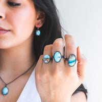 Size 7 | Opal Wood Oval Ring