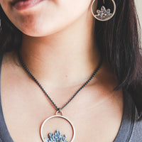 Peridot 18k Circle Bloom Necklace