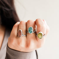 Size 8.75 | Peach Moonstone Branch Ring